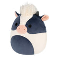 8-Inch Dill the Black and White Cow with Shaggy Hair - 2