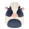 8-Inch Dill the Black and White Cow with Shaggy Hair - 1