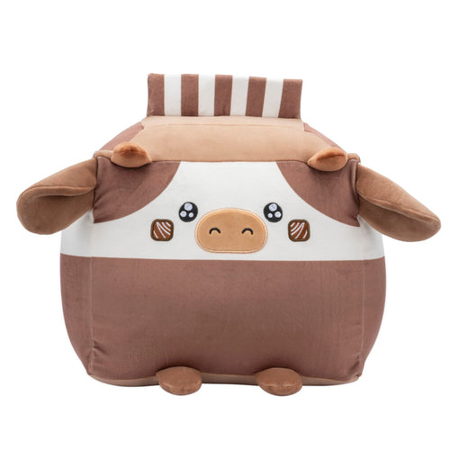 Russ 14-Inch Chocolate Milk Box Cow Plush