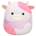 14-Inch Reshma the Light Pink Cow with Purple Bandana - 1