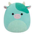 14-Inch Seamus the Green Cow with Fuzzy Belly - 1