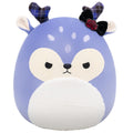 14-Inch Binoche the Purple Fawn with Plaid Antlers and Bow - 1