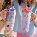 Squishmallows Sticker Bomb Tumbler with Straw - 6